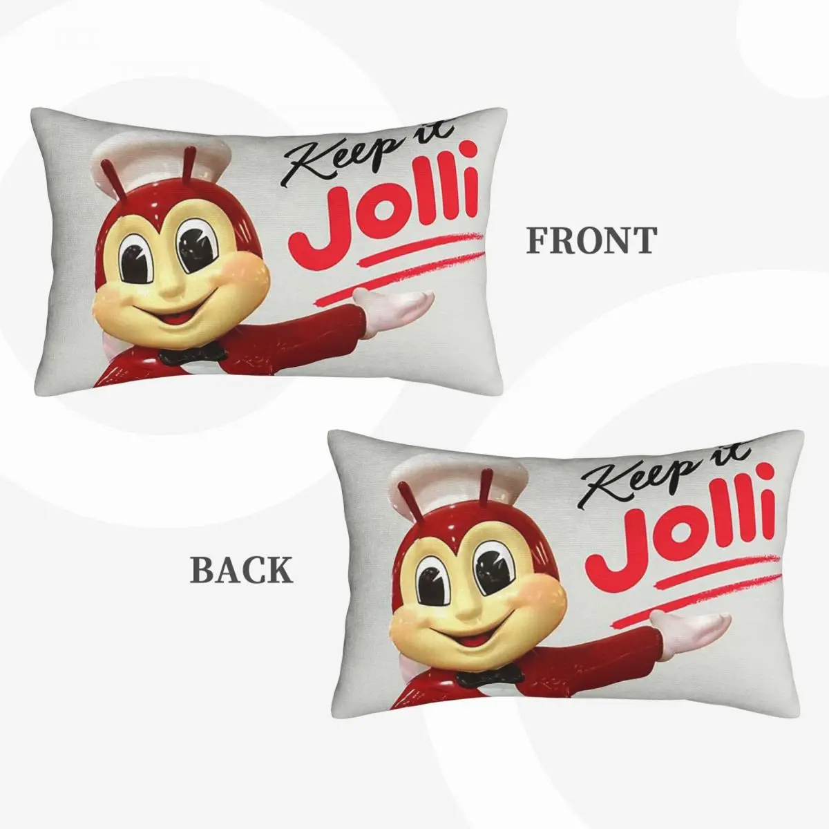 Jollibee Rectangle Pillowcase Cushion Cover Decorative Bedroom Bed Home Comfort Throw Pillow
