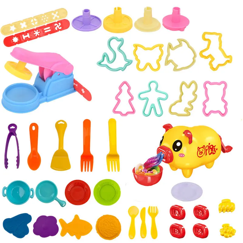 DIY Plasticine Mold Modeling Clay Accessories Play Dough Tool Kit Plastic Set Knife Mold Kids Educational Toys