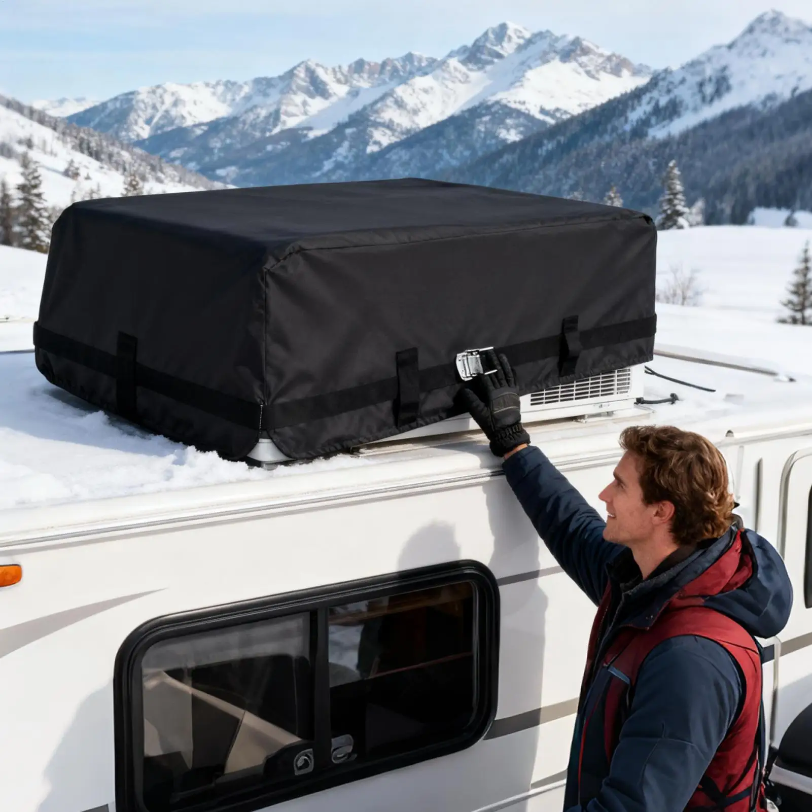 RV Airconditioner Cover Winddicht Stofdicht Camper Accessoires RV Dak AC Bescherming Voor Buiten Voor Outdoor Reizen Road