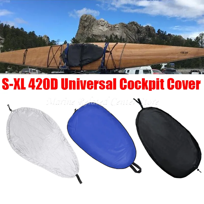 Black / Silver Kayaking Accessories Cockpit Sunscreen Cover Practical Multifunctional Waterproof Cover Cockpit Protection Cover
