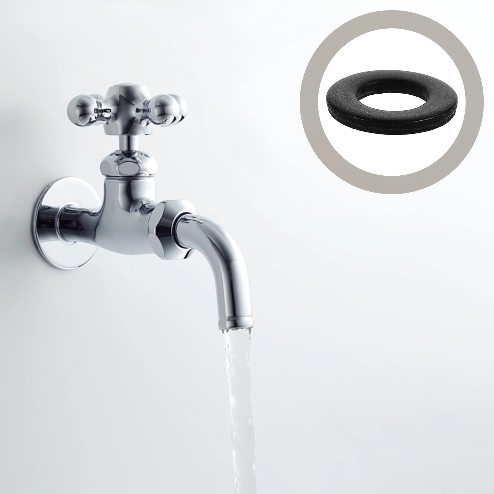 

100Pcs Steel Flat Washers Oxide Coated High Strength for Bolts Screws Fasteners Leak-Proof Anti-Deformation Repair