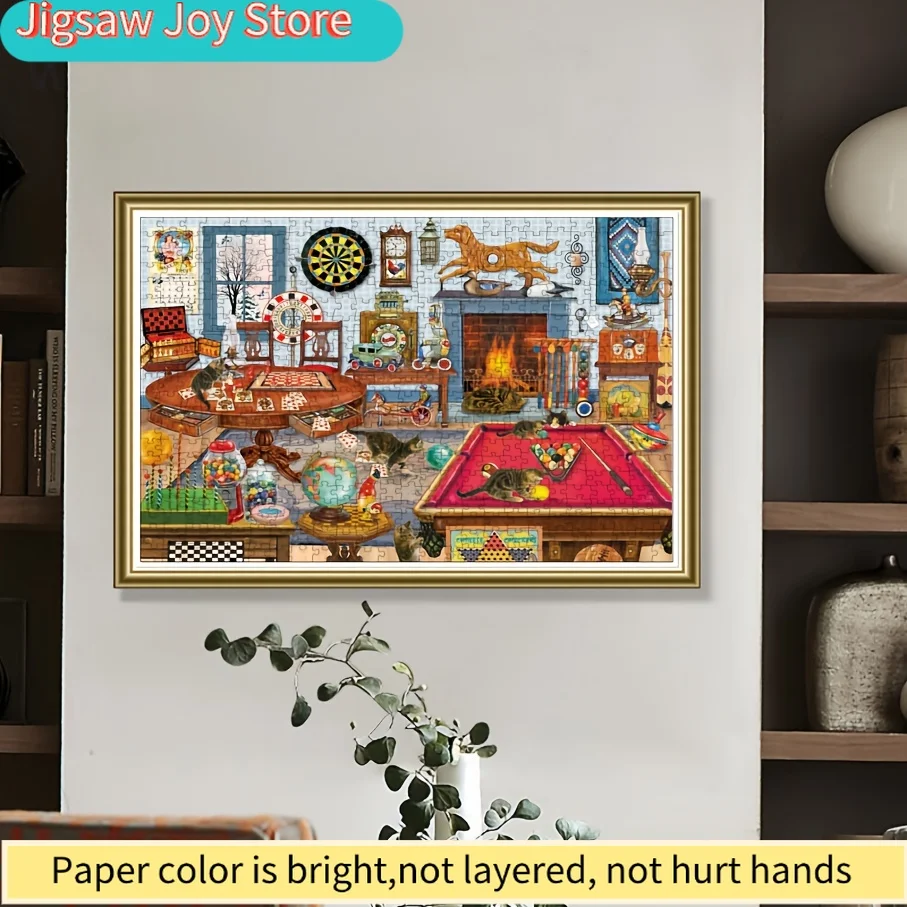 1 scatola () Puzzle di gioco di ping pong |   Divertente, portatile, puzzle in cartone resistente ai graffi per feste e attività, ideale per Chri