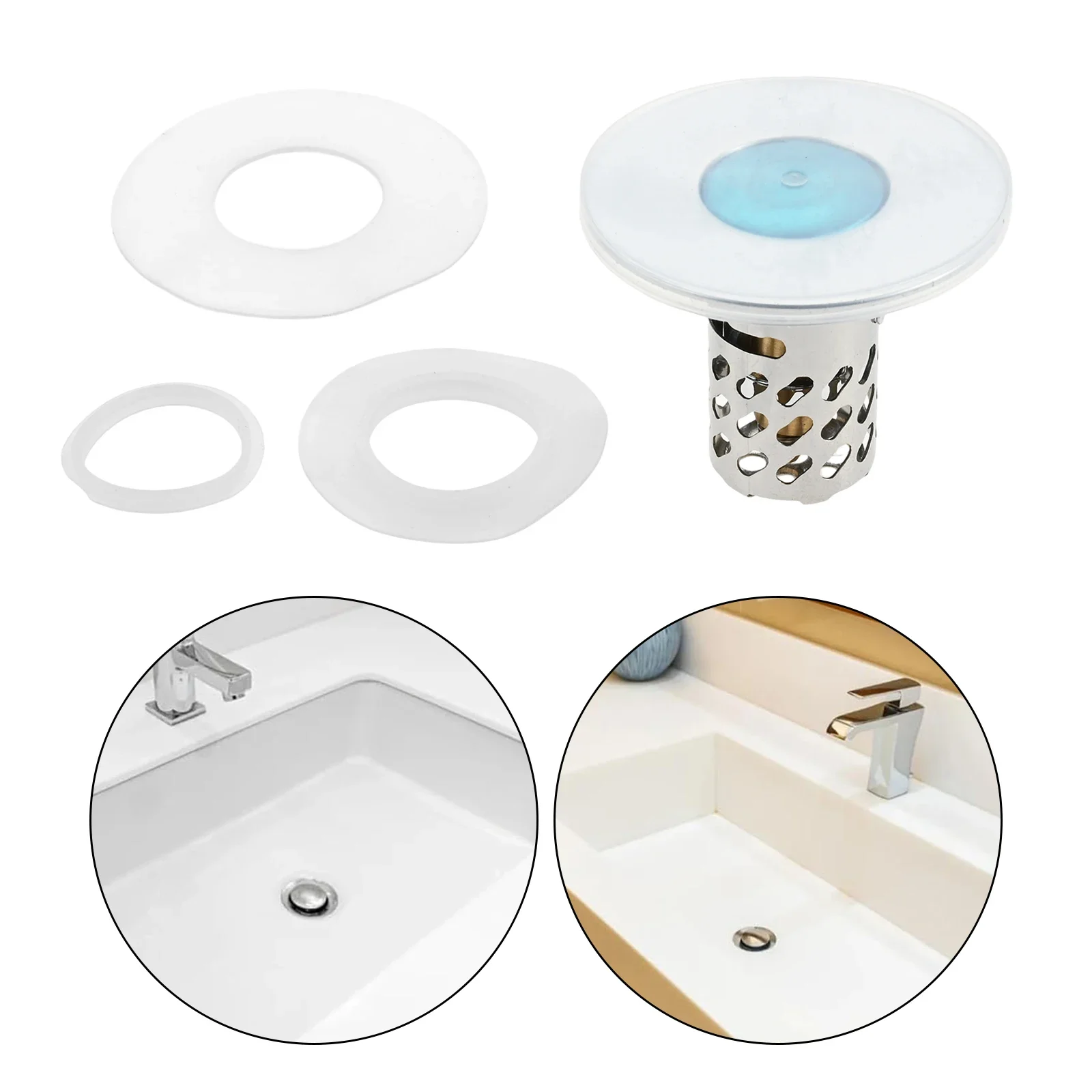 1Pc Sink Plug Replacement Universal Pop Up Stopper with Removable Stainless Steel Filter Basket Catcher Sink Stopper Replacement