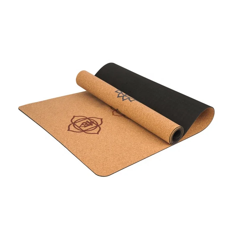 

High Quality ECO Friendly Custom Printed Logo Organic Cork TPE Yoga Mat