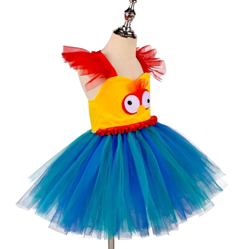 Girls Cute Chick Style Fluffy Tulle Tutu Dress, Kids Cartoon Themed  Dress, Suitable for Halloween, Carnival and Stage Shows