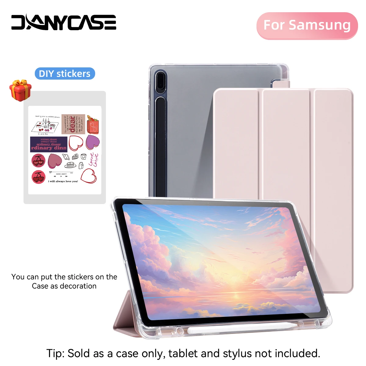 

For Galaxy tab s6 lite case A8/A9 S7/S8/S9/S9FE/S10FE/S10lite For Galaxy A9/S7/S8/S9/S10Plus For S7/S9FE Plus with Pencil Holder