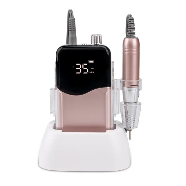 High Quality Portable 45W 35000RPM High Speed  Rechargeable Nail Drill 101 Strong Polish Machine