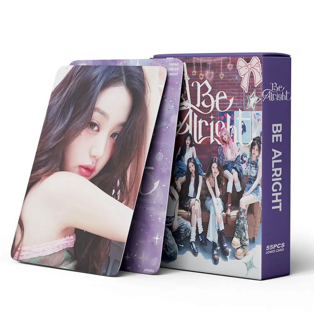 55pcs New Album Girl Group JAPAN 3RD EP BE ALRIGHT Collectible LOMO Cards Homemade Mini Card Collectible Gift Cards
