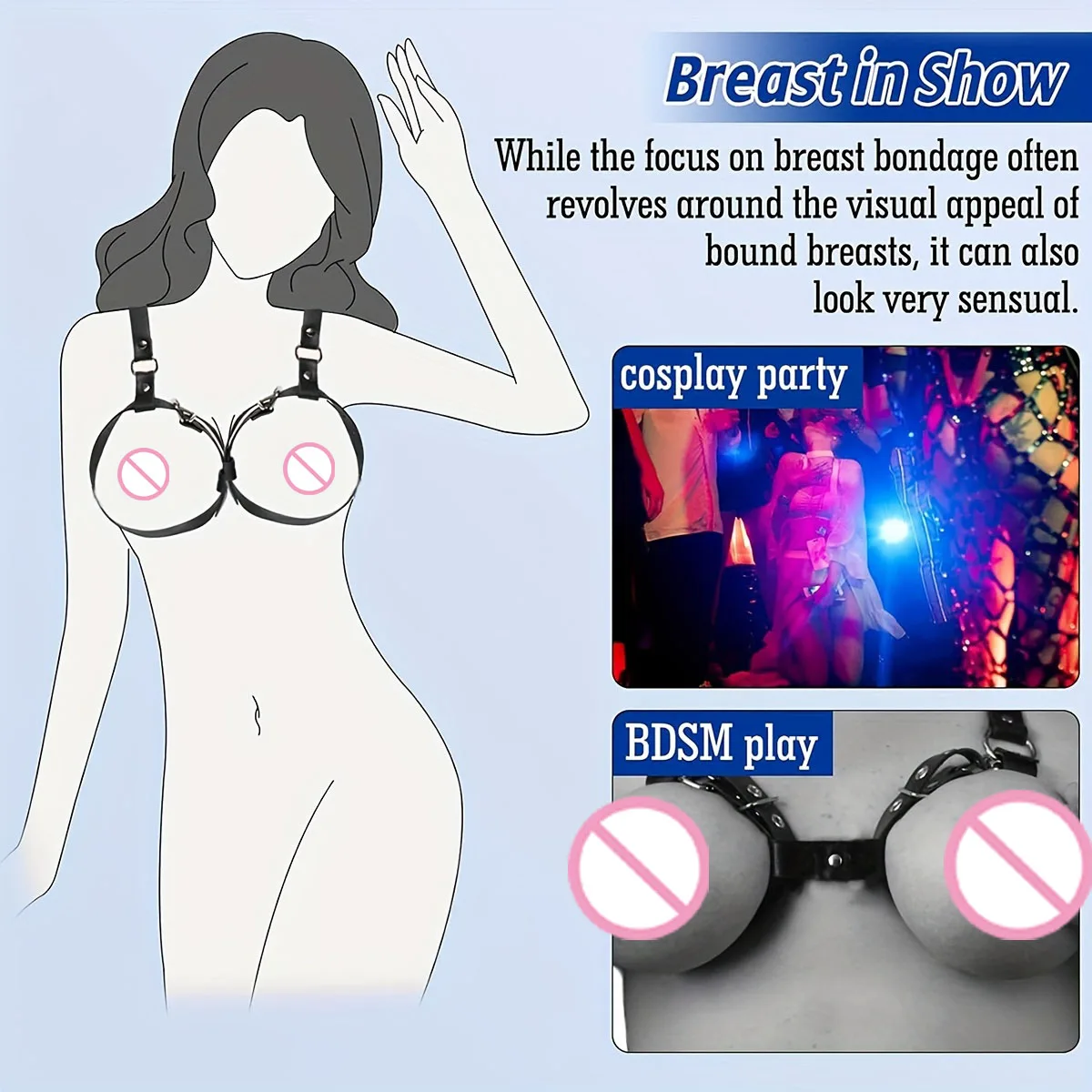 BDSM الجنس اللعب فتح البرازيلي تسخير امرأة الثدي الوثن ألعاب الملابس الداخلية SM الرقيق البرازيلي رفع Sextoy أطقم بولي Leather الجلود عبودية والعتاد 18 + الجنس #1