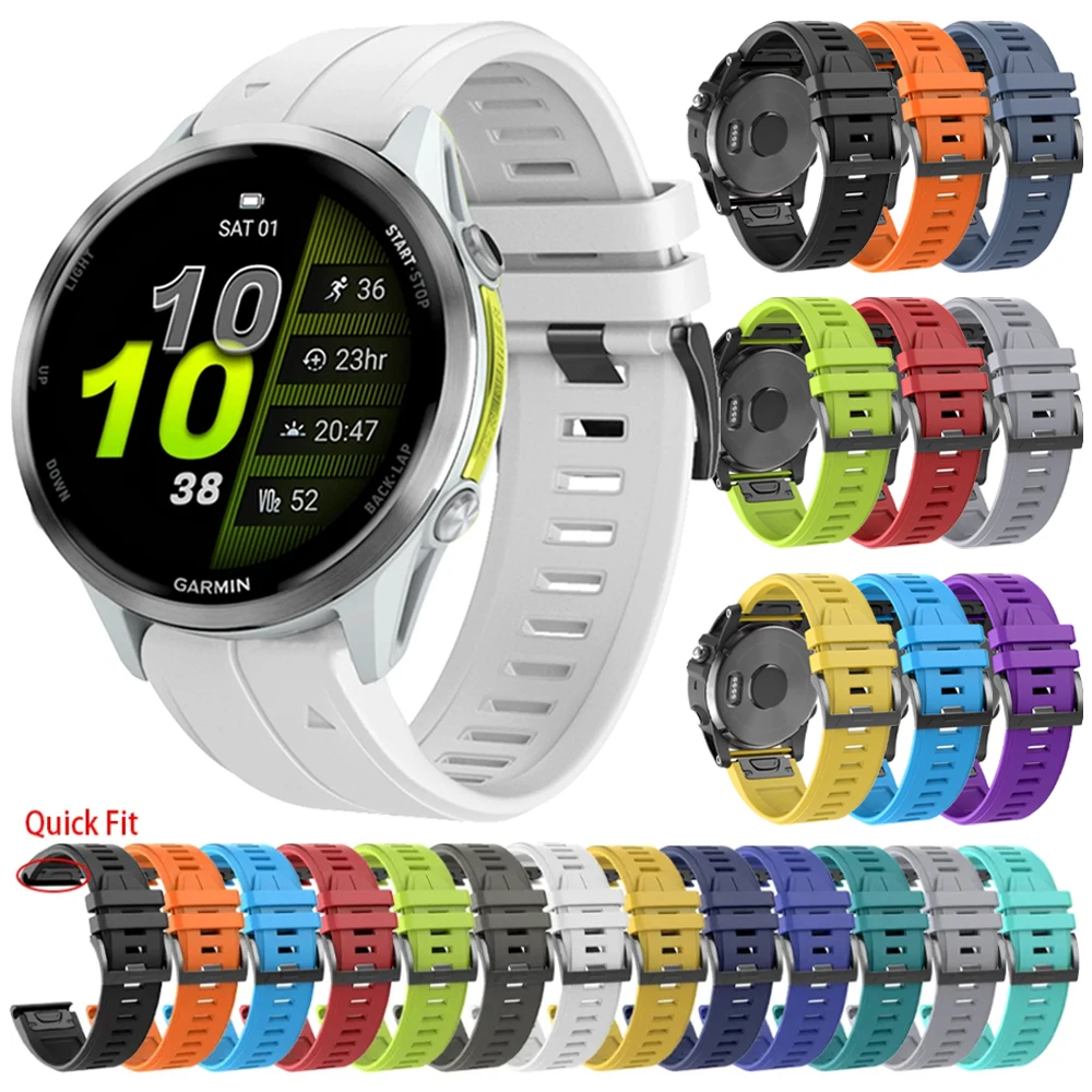22 mm 26 mm Silikonband für Garmin Forerunner 970 965 955/Tactix 8 7/Quaitx Armband Fenix 7 7X 8 E 6X 6 Pro 5 5X QuickFit Armband