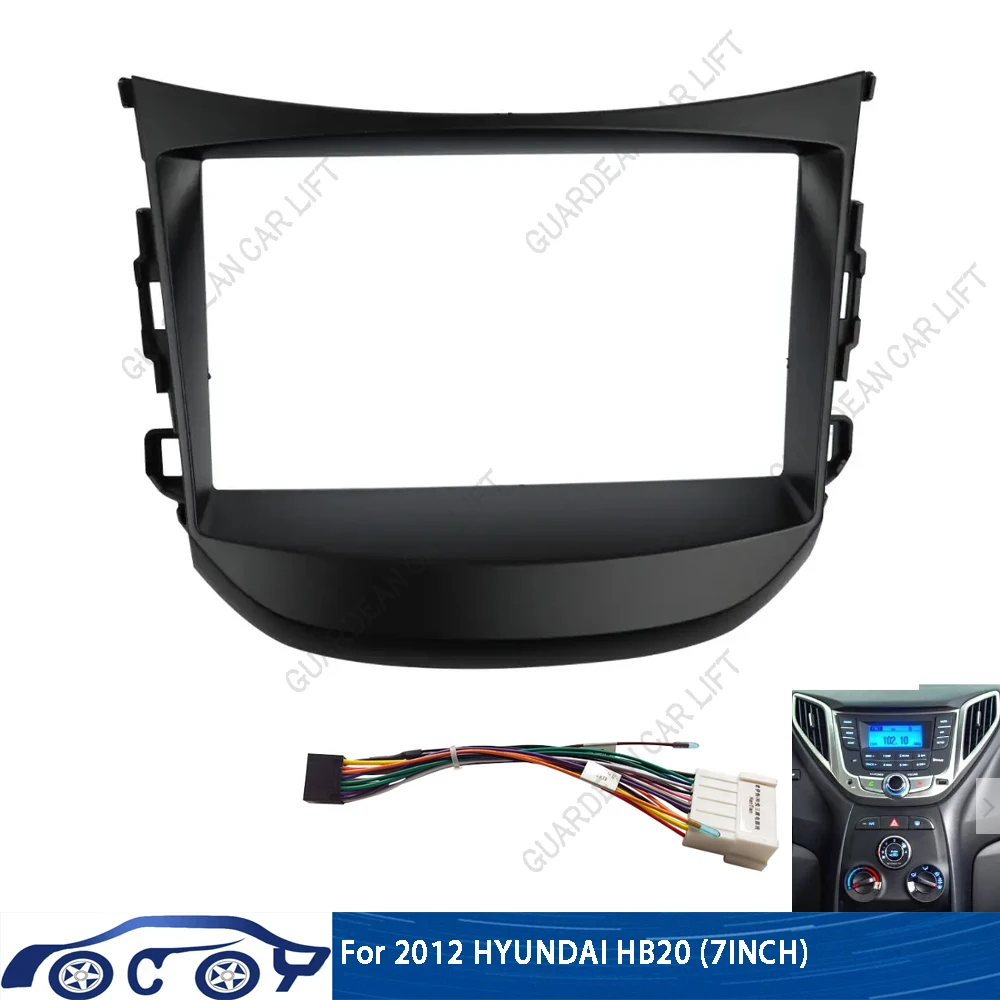 

For HYUNDAI HB20 2012-2019(7INCH)Car Radio Fascias Android GPS MP5 Stereo Player 2 Din Head Unit Panel Dash Frame Installation T