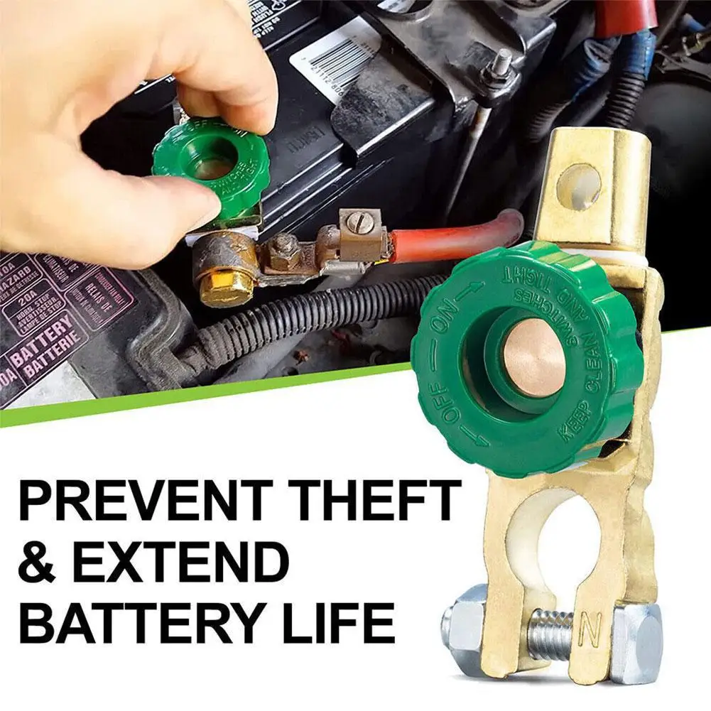 Universal Car Battery Switch Battery Terminal Link Switch Car Battery Power-off Switch Quick Cut-off Disconnect Protector RV