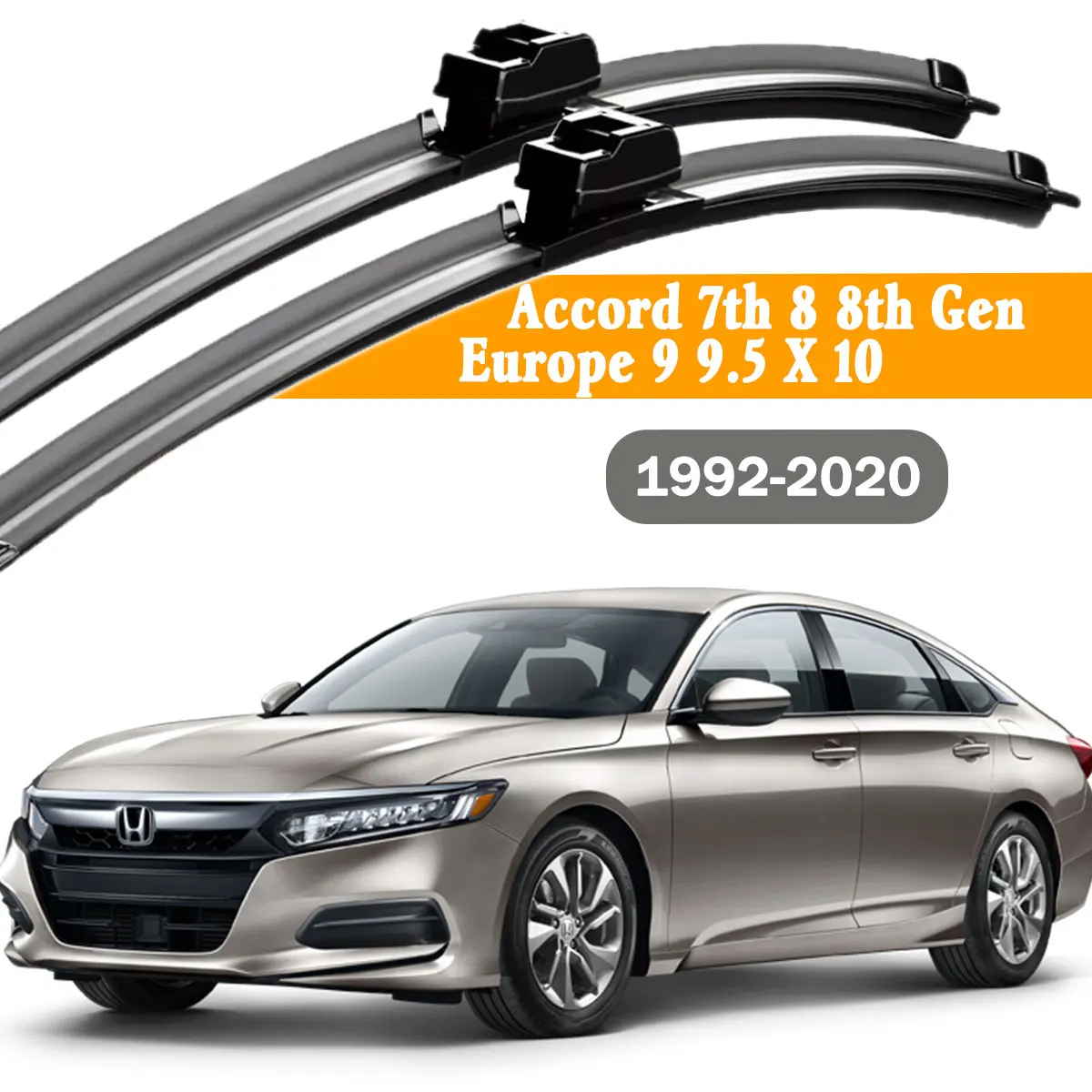 2 Stück Auto-Frontscheibenwischerblätter für Honda Accord 7. 8. Generation Europa 9 9.5 X 10 1992-2020 Windschutzscheiben-Zubehör