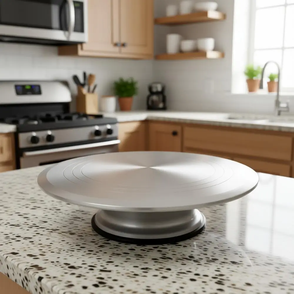 

12-Inch Non-Slip Cake Decorating Turntable Stand