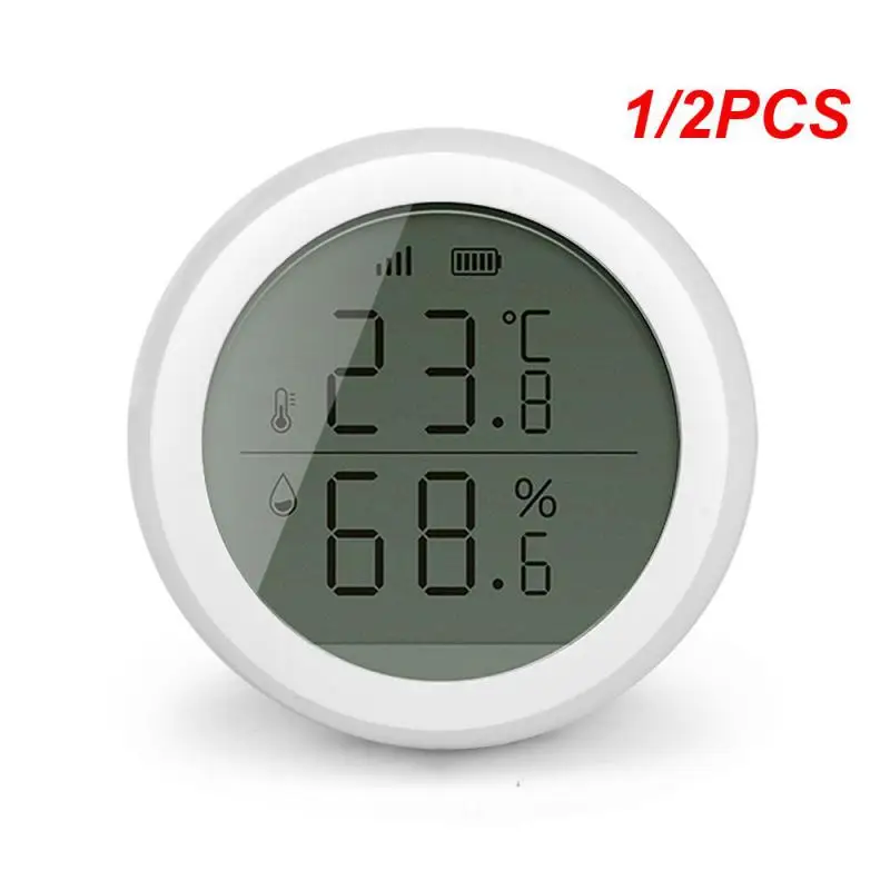 

1/2PCS Smart Home Temperature And Humidity Sensor With LCD Screen Works With Assistant and Tuya