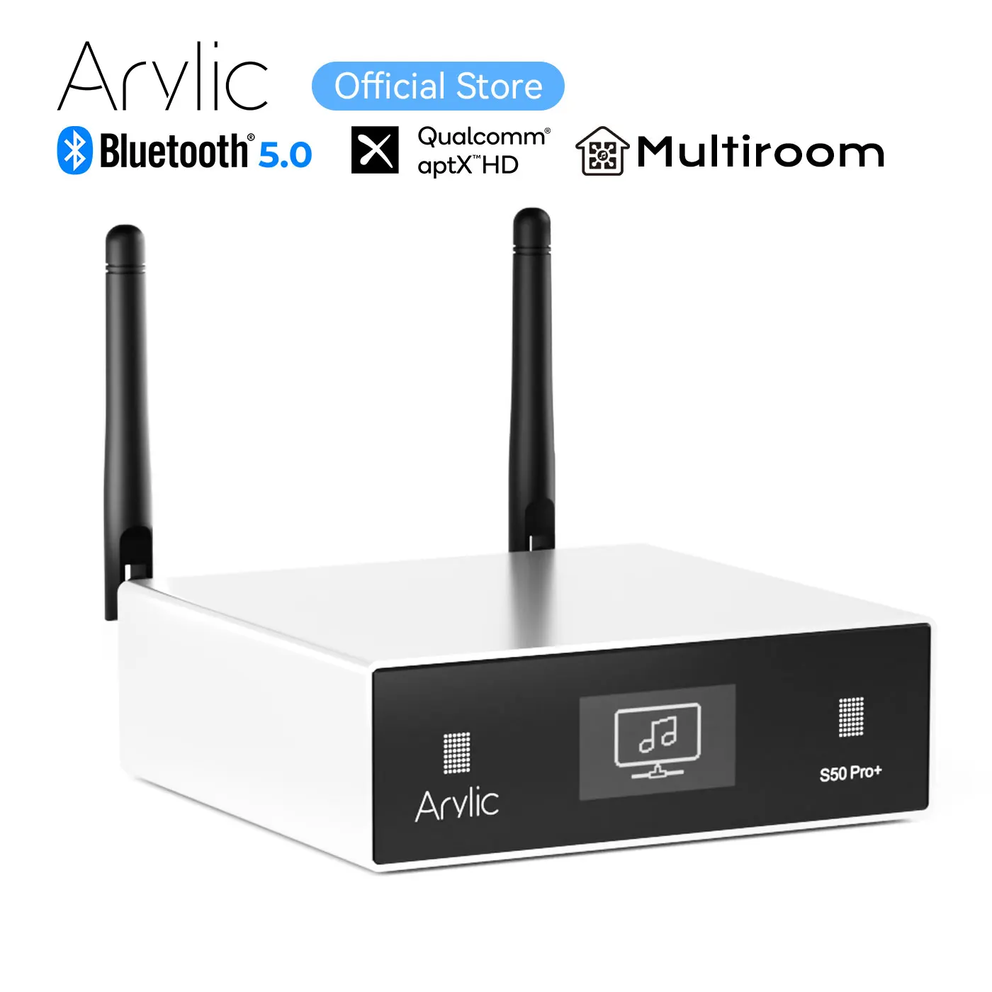 Arylic S50 Pro+ WiFi & AptX HD Preamplifier With ESS Sabre Dac AKM ADC Multiroom Airplay Tidal Internet Radio DLNA QPLAY UPNP