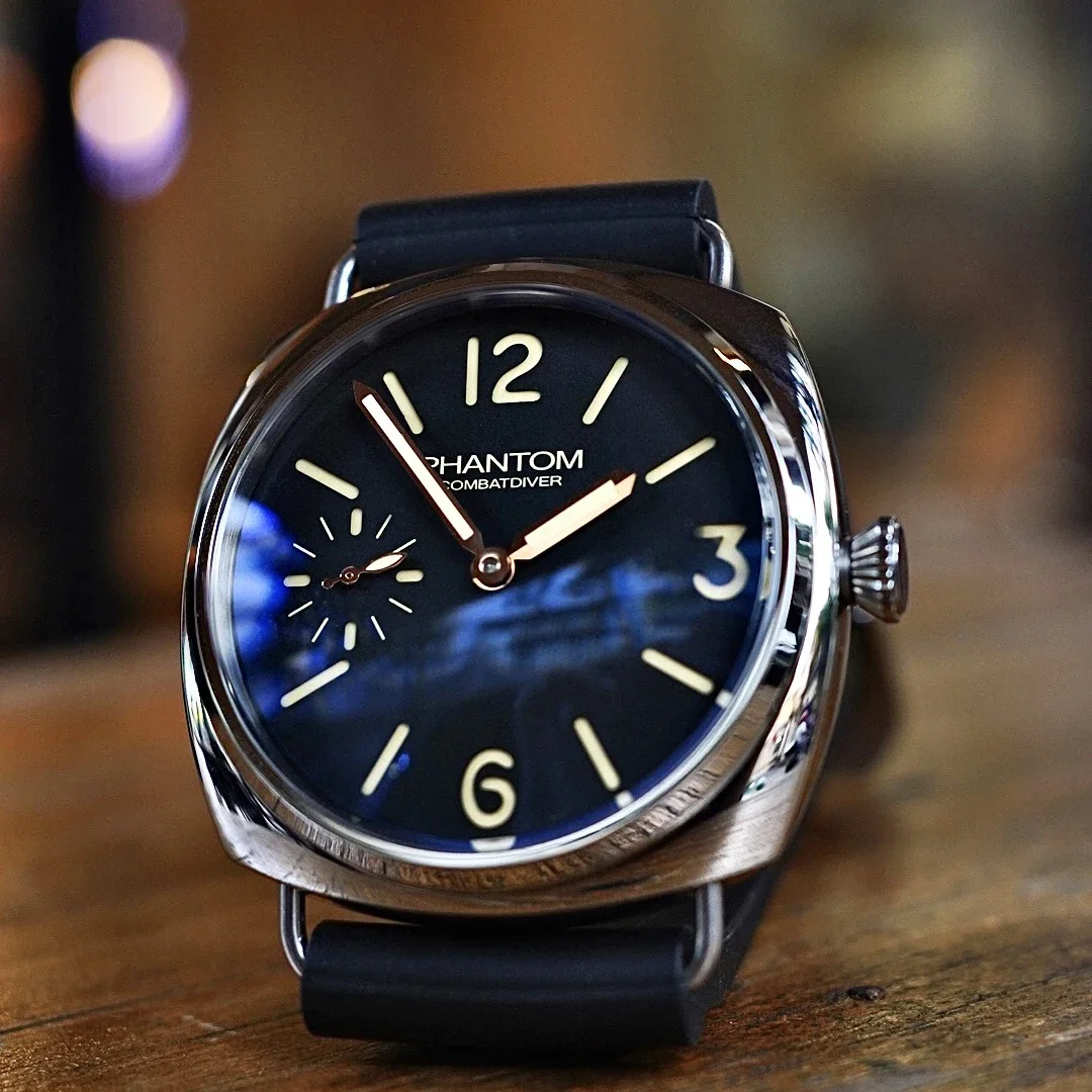 Manual Mechanical Replica Watch Man for Seagull St3600 Super Luminous Retro Navy Military Wristwatches Fro Man Dropshipping 44MM