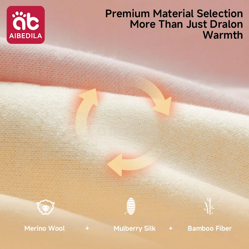 AIBEDILA Dralon Thermal Baby Romper Autumn Winter Unisex Newborn Warm Bodysuit Pajamas Base Underwear For Infant Boys Girls - view 3