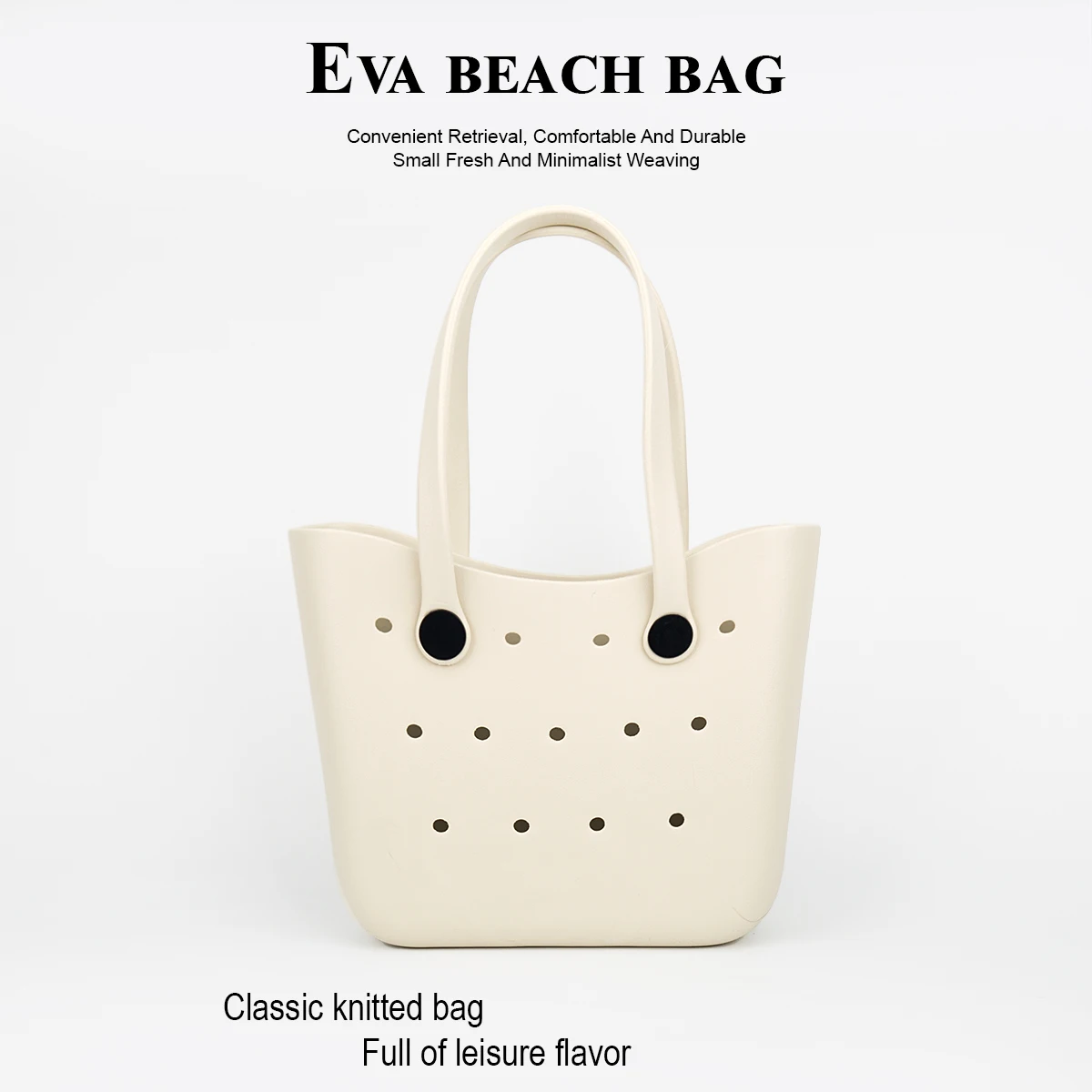 

1 Piece Candy-Colored Summer-Style Eva Waterproof, Soft, Durable, and Wear-Resistant Rubber Beach Bag, Fashionable and Versatile, Suitable for Use at the Beach and Seaside, Large Capacity to Hold Items Such as Mobile Phones, Books, Swimsuits, Etc., Can Be
