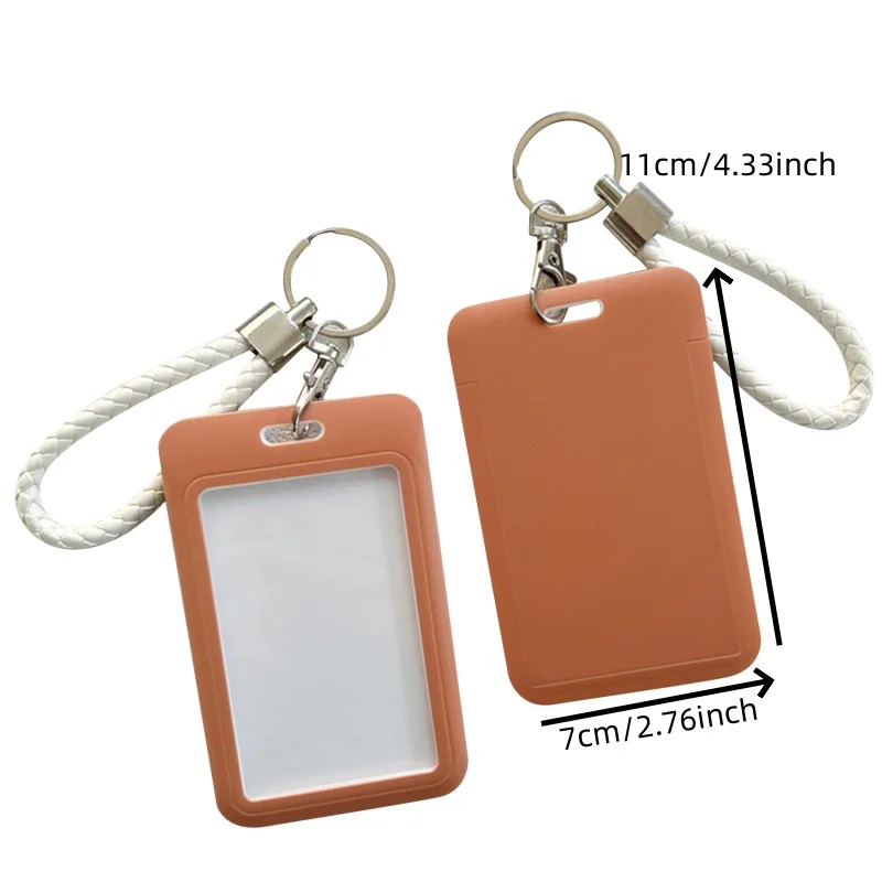 

Women Men Badge Child Bus Card Cover Case Card Holder Bags Business Credit Card Holders Bank ID Holders with Keyring 1pcs