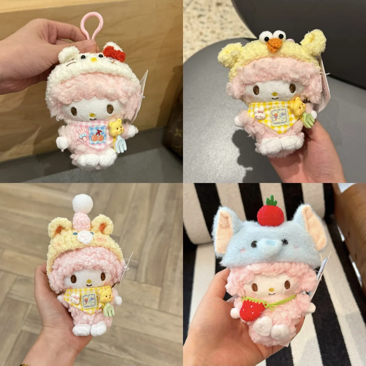 

Плюшевая кукла-брелок Sanrio My Sweet Piano, 11 см, в виде мультяшной овечки, милый аксессуар, праздничный подарок для детей