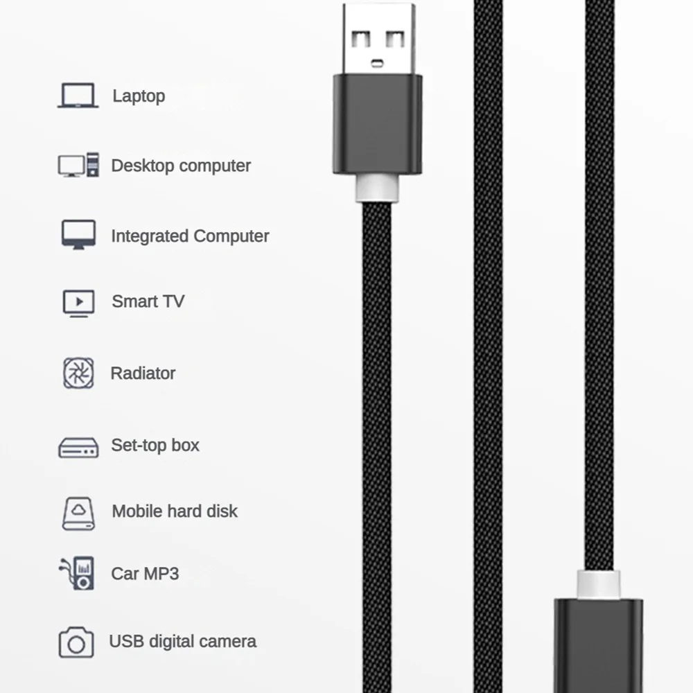 2 Meters Double-ended Usb Data Cable Double Head Hdd Transmission Data Cable Digital Cable Usb To Usb Extension Cable Heat Sink
