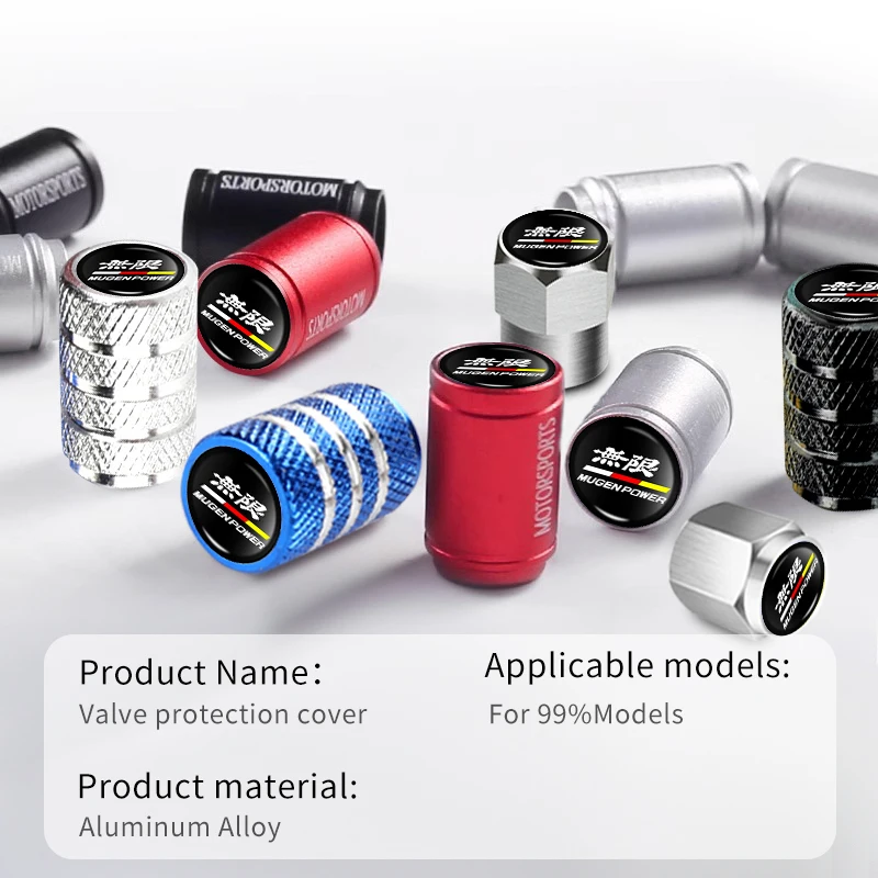 4 قطعة سيارة الإطارات صمام ينبع غطاء الألومنيوم الإطارات عجلة الجذعية غطاء صمام الهواء Airdust لهوندا موجين السلطة سيفيك 5D أكورد 8 CRV Hrv F #6
