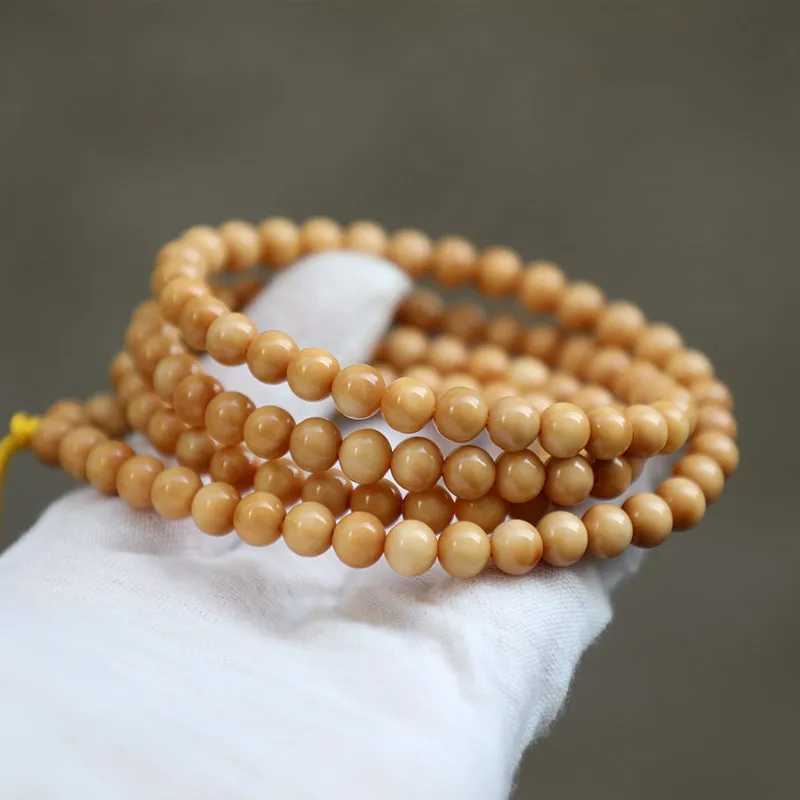 /8 Round Weathered Aged Dragon Ridge Bodhi 108 Prayer Bead Bracelet