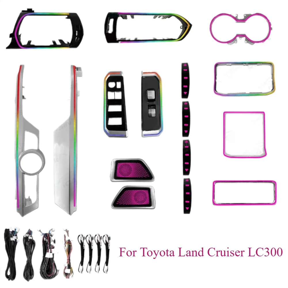 

Upgrade 256 colors Symphony Led Car Interior Ambient Light For Toyota Land Cruiser LC300 2022-2023 Atmosphere Strip Accessories