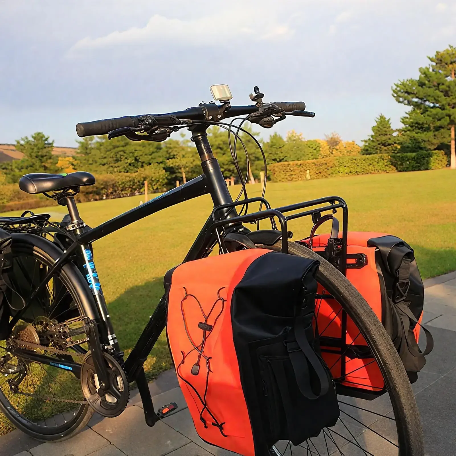 

Steel Bike Front Fork Luggage Bracket Cycling Front Cargo Rack Adjustable MTBs Bike Side Mount Bag Stand For Bicycle Accessories