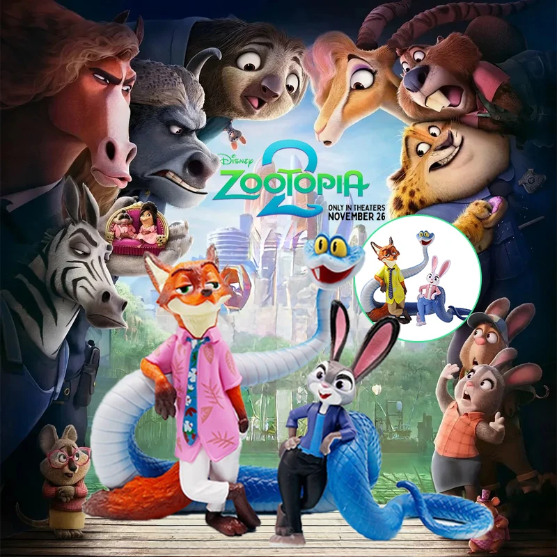 

New 2 Styles Zootopia 2 Super Large Nick Judi Gary Game Peripheral Doll Model Desktop Decoration Ornament Birthday Gifts