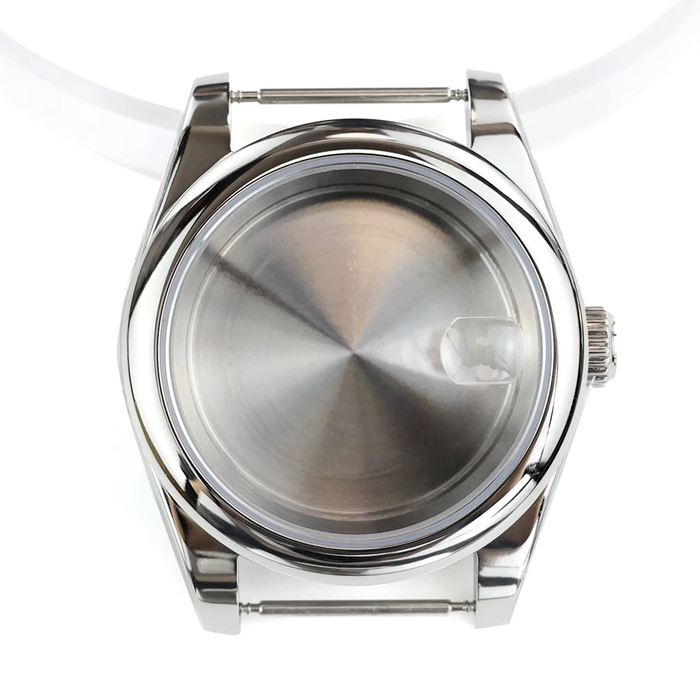 

36mm/39mm Case Sapphire Glass Silver Stainless Steel Watch Case Fit Seiko NH35 NH36 Movement 28.5mm Dial Waterproof