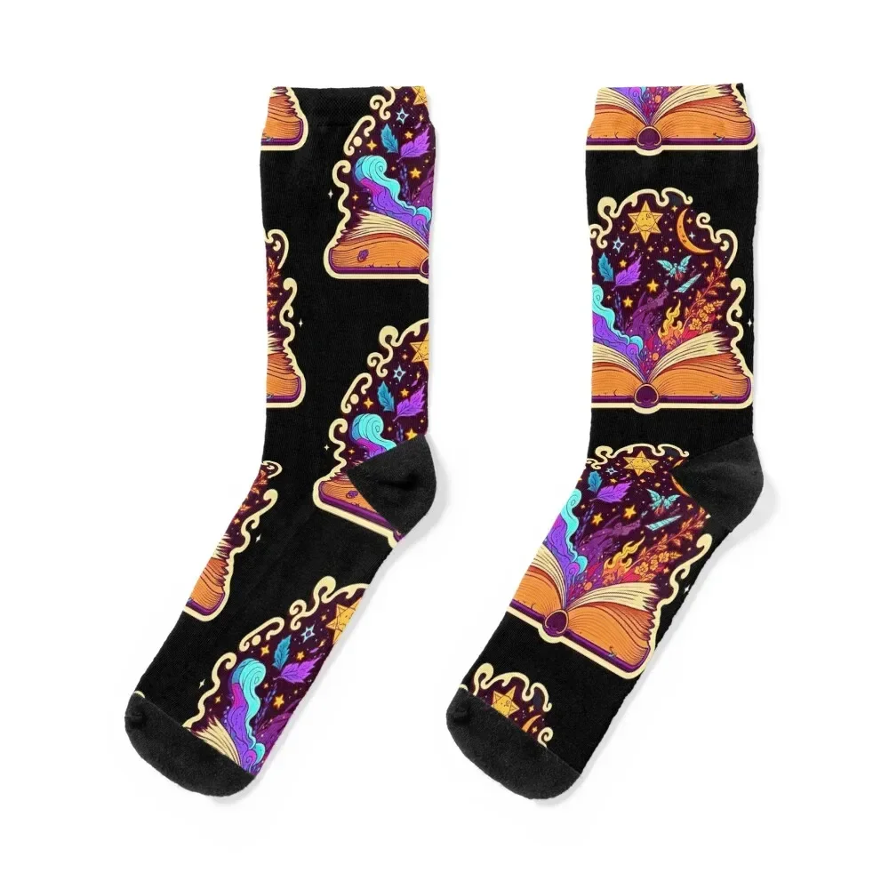 fantasy books magic Socks luxury colored men cotton high quality moving stockings Boy Child Socks Women's