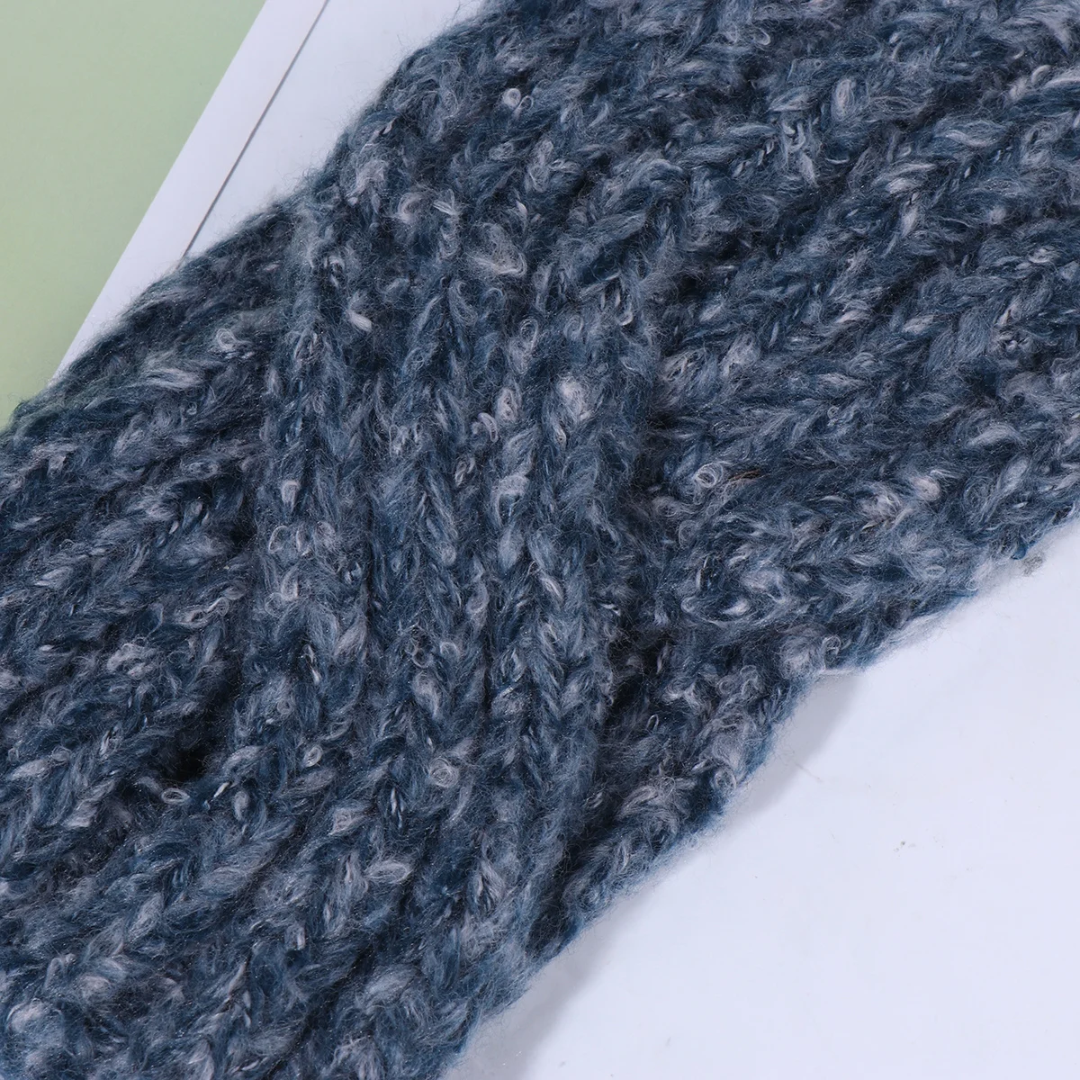 

1pc Wide Brim Knitting Hair Band Dark Blue Warm Winter Head Hoop For Women Fashion Headdress Party Woolen Headband Feminine Gift