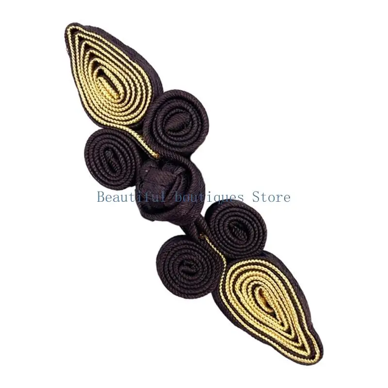 

U4LF Peach Shape Chinese Cheongsam Knot Button Closure Ribbon Fastener Costume Tang Shirt Suit DIY Sewing Craft Accessories