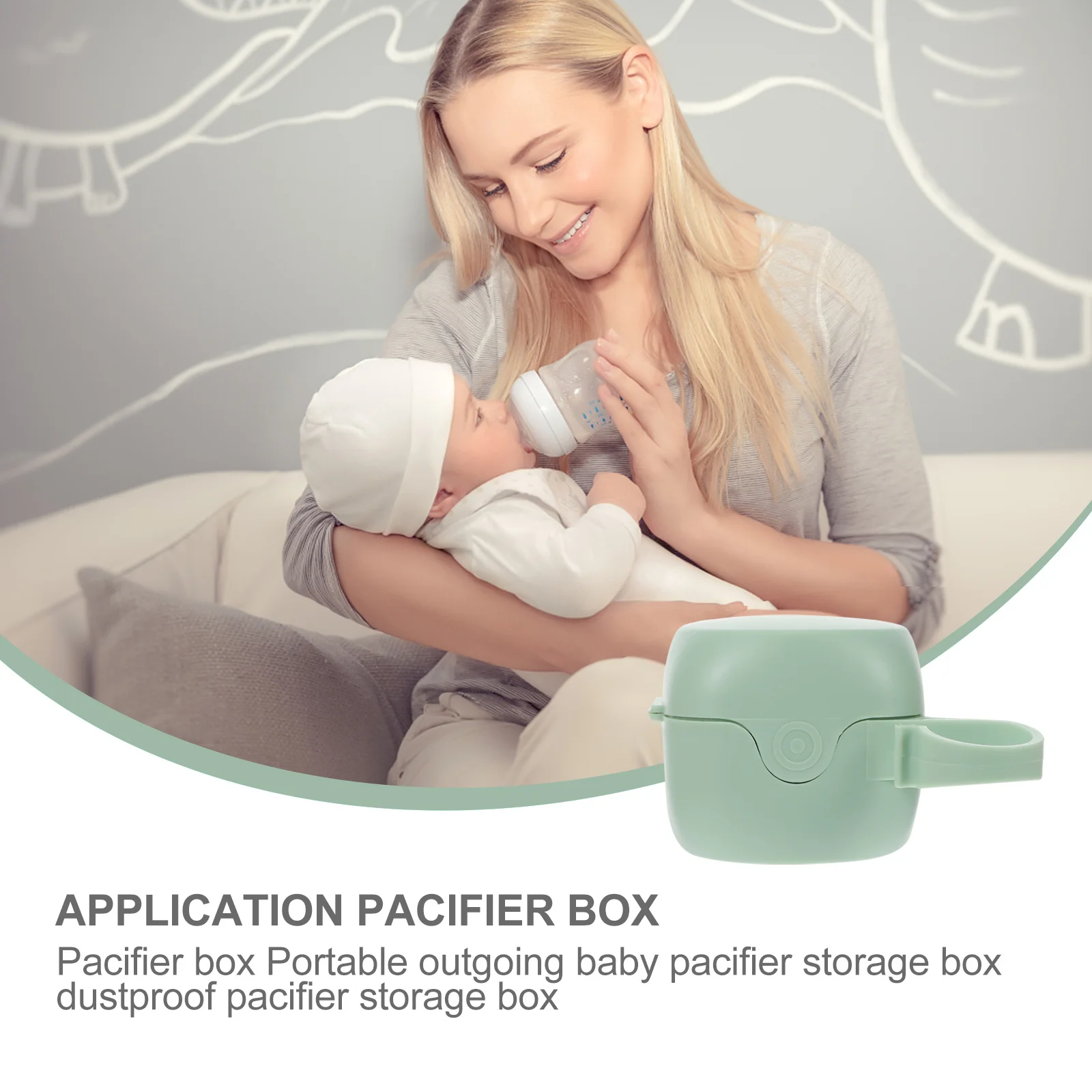 

4Pcs Baby Pacifier Holder Highly Sealing Feature Travel Friendly Case for Soother Protection Pacifier Storage Box