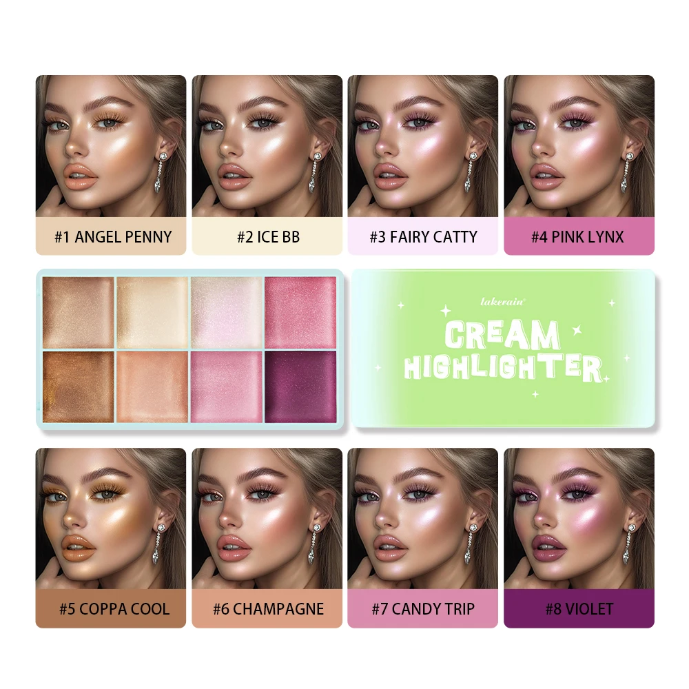 Étui étanche crème surligneur Palette Blush couleur vive étui sourcils boue ton longue durée utilisations multiples maquillage cosmétiques