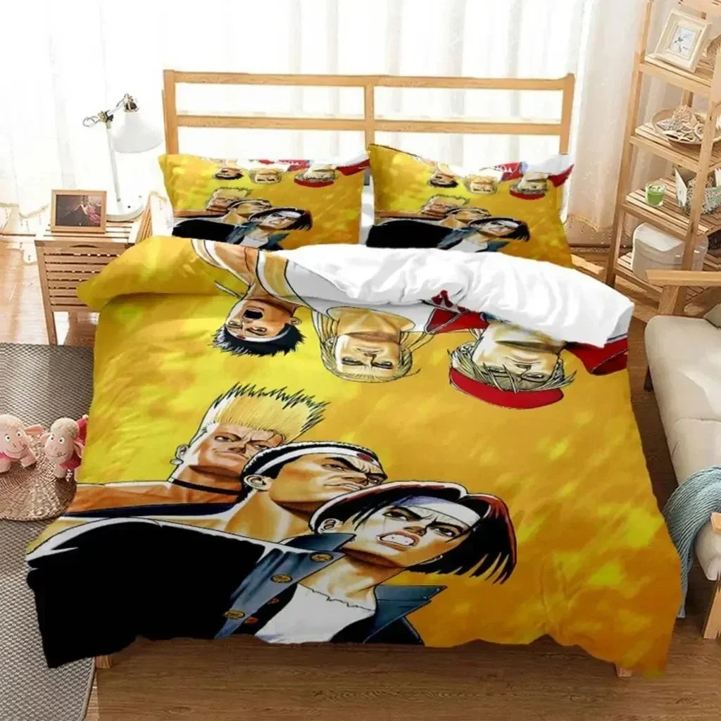 

Anime King of Fighters KOF Printed Bed Set Duvet Cover Pillowcase Bedding Set Bed Linen Sheet Quilt Cover Full Queen King Size