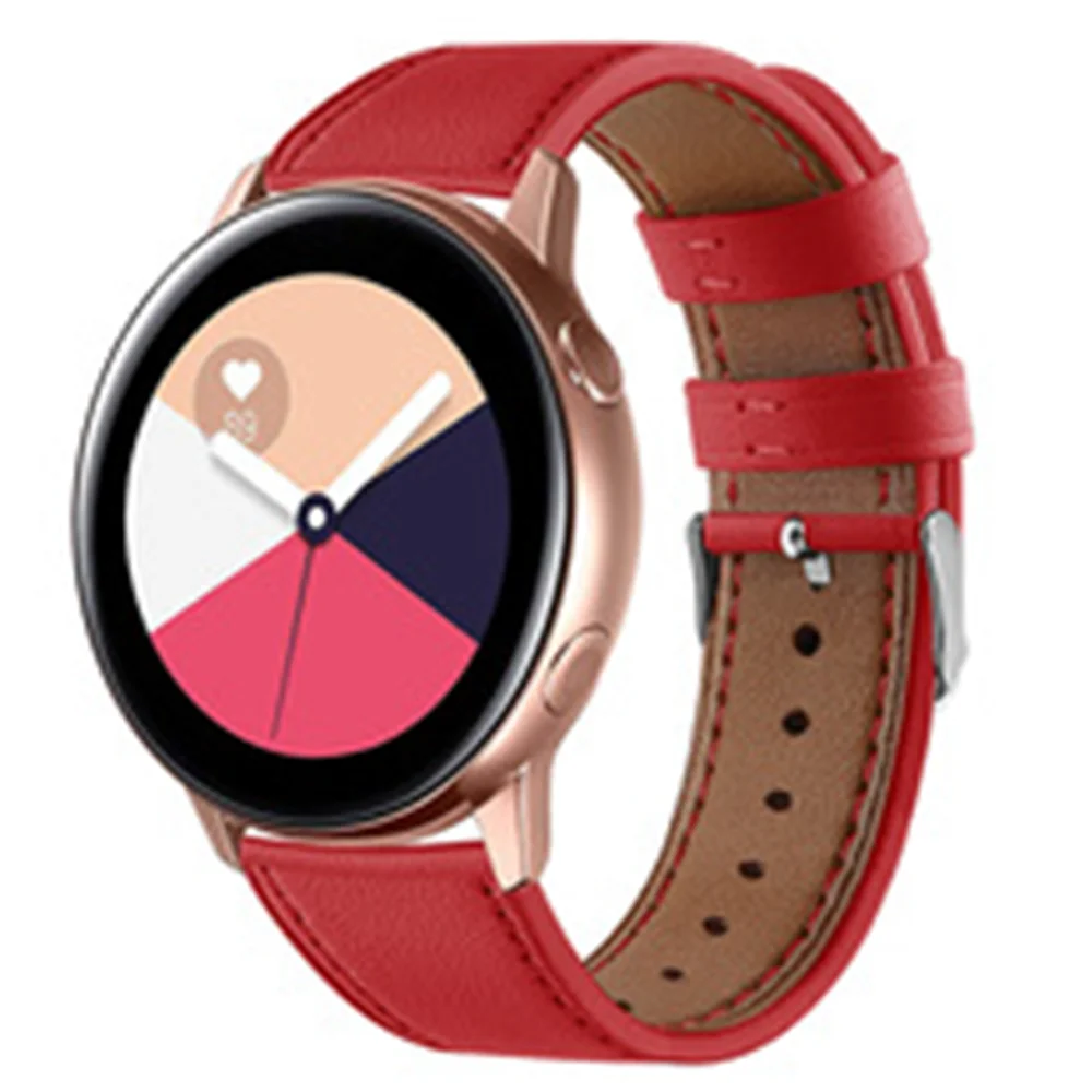 

Applicable To For Samsung Galaxy Watch Active SmartWatch Head Layer Cowhide Round Tail Leather Strap Multiple Color Trends And