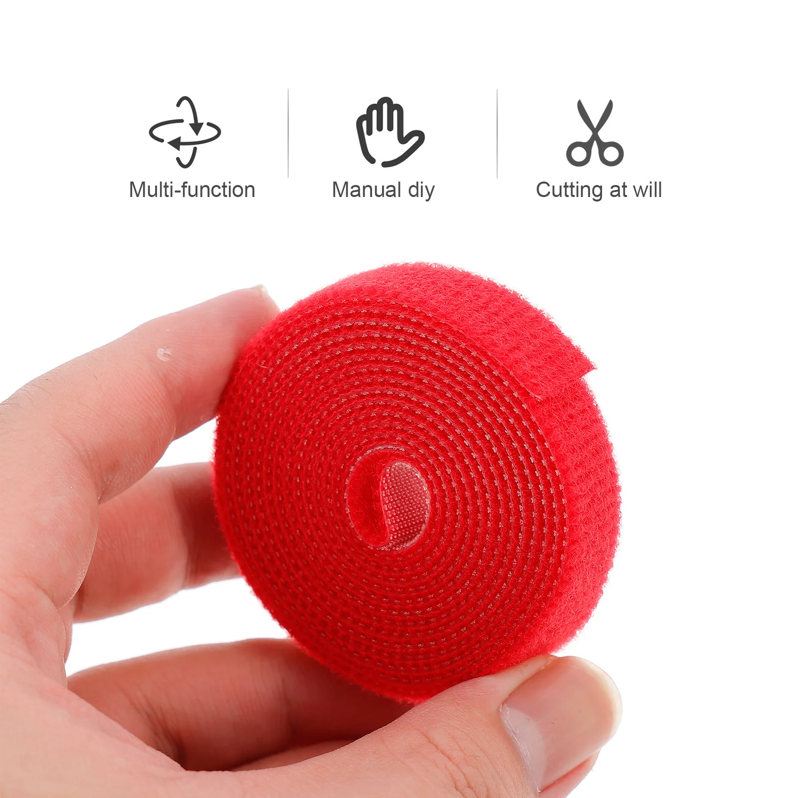 Tira organizadora de cables adhesivos, tira de cables de sujeción reutilizable para cables de altavoz de computadora, fácil de usar, gestión ordenada confiable