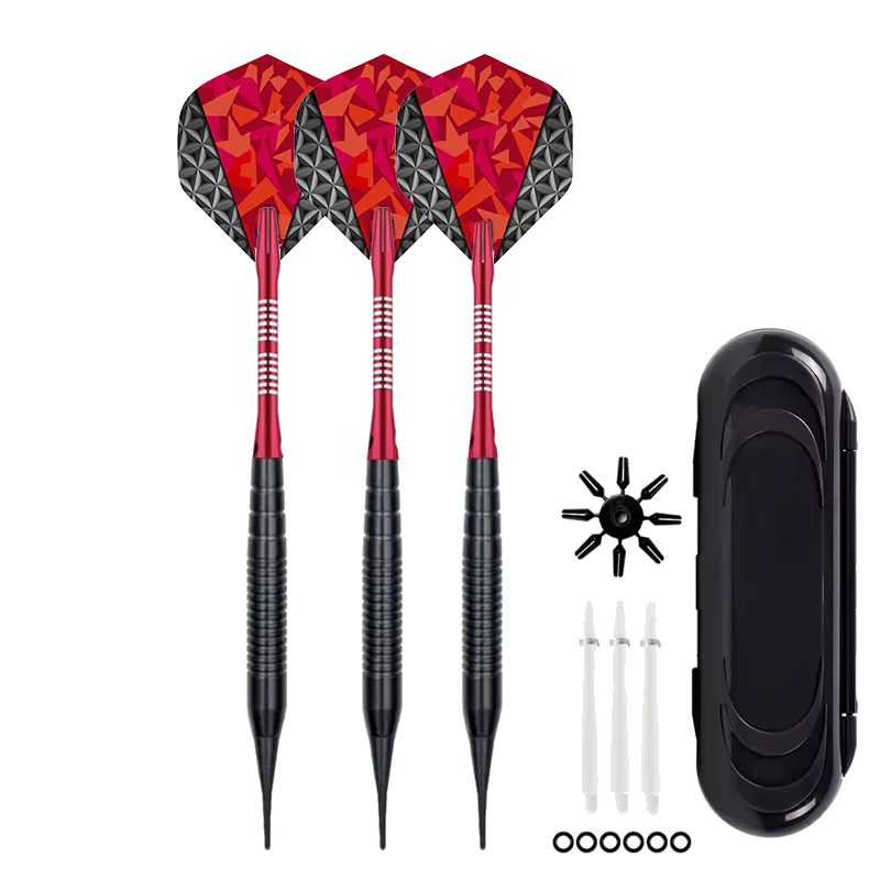 18 g Darts mit weicher Spitze, professionelles Dart-Set mit Kunststoffspitze für den Innenbereich für elektronische Dartscheiben-Spiele, Aufbewahrungsbox aus Kunststoff