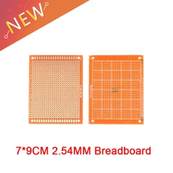 10pcs/1pc PCB Single Sided Circuit Board  7*9cm Bread Board Protoboard Universal Printed Circuit Boards 70*90mm DIY Set Yellow