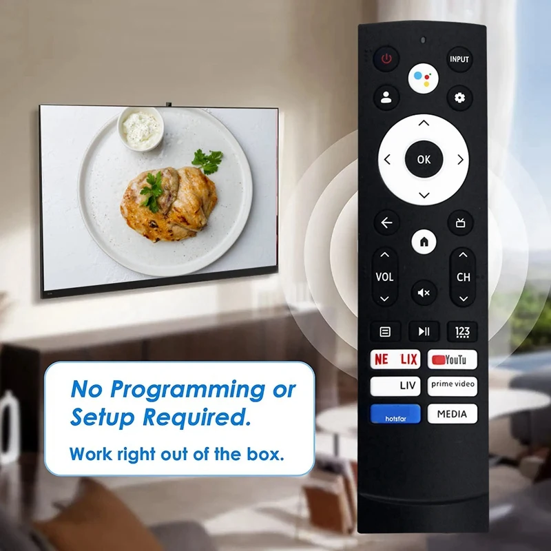Сменный ИК-пульт дистанционного управления для Hisense Android Smart TV, без голосового управления, простой в использовании