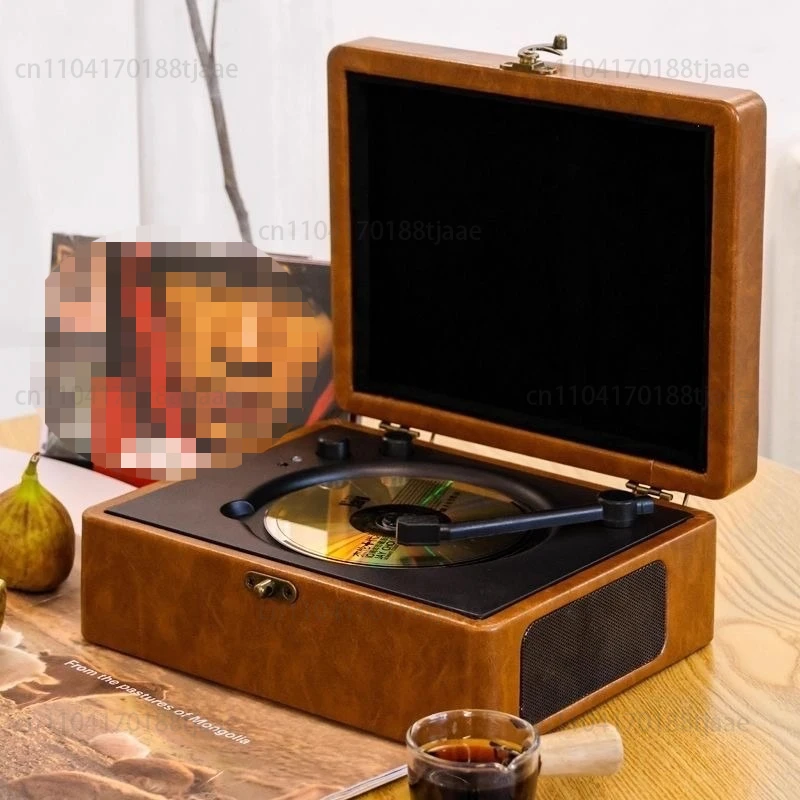 Retro CD player, Bluetooth speaker, listen to albums, music all-in-one player, vinyl records, CDs, discs, and high sound quality view 4