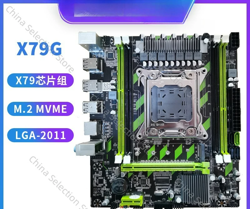

New X79G main board desktop computer main board LGA-2011 pin DDR3 memory M.2 interface real X79 chip