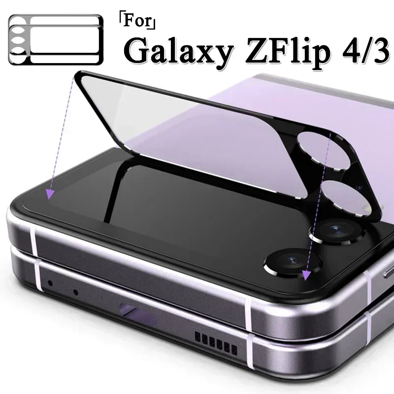 Пленка для объектива камеры из закаленного стекла для Samsung Galaxy Z Flip 4/3, защитные пленки для экрана камеры, прозрачная стеклянная пленка для объектива для Galaxy Z Flip4