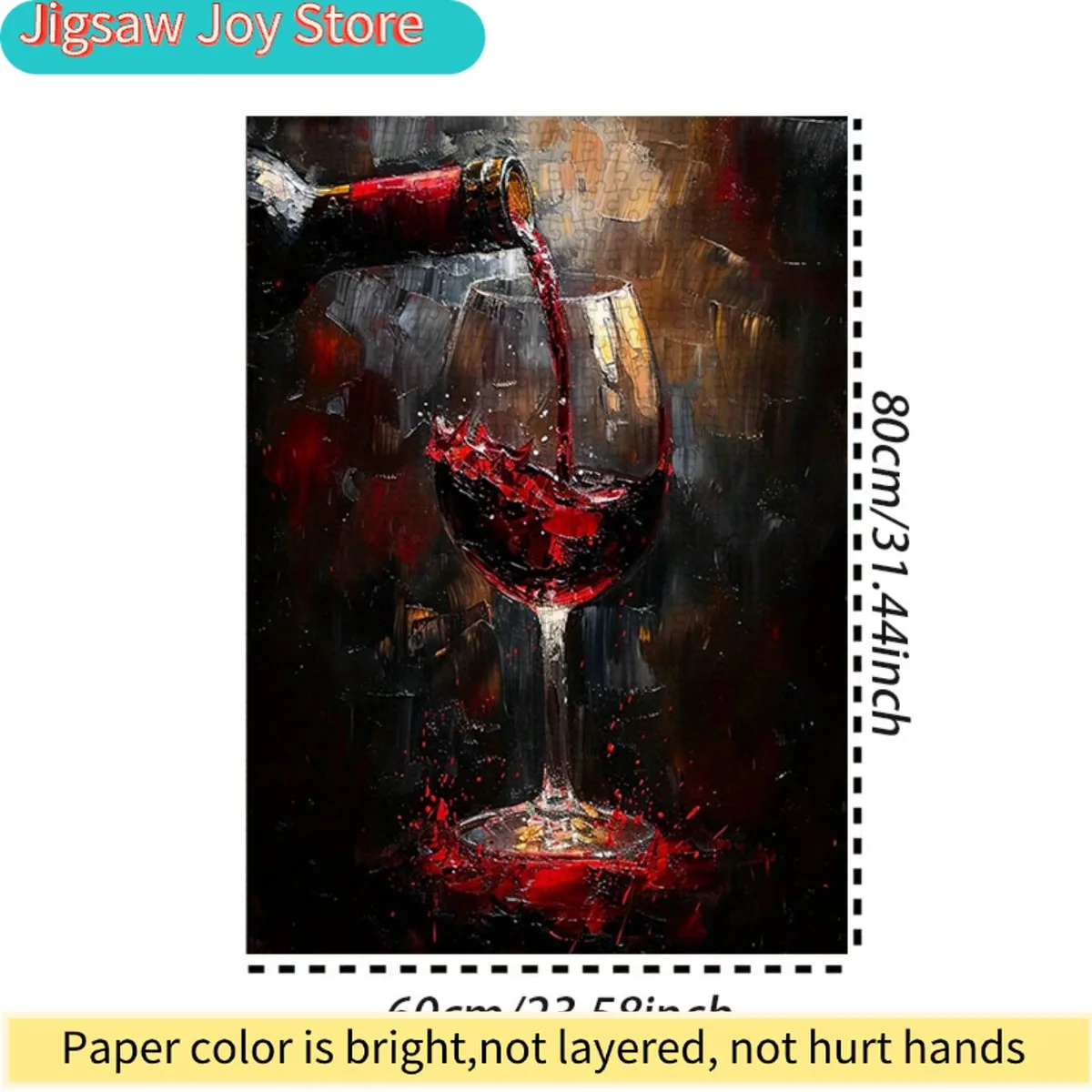 

1200pcs Extra-large Jigsaw Puzzle200pcs Jigsaw Puzzle 60x80cm Artistic Red Wine Pouring Scene for Living Room or Dining Area,
