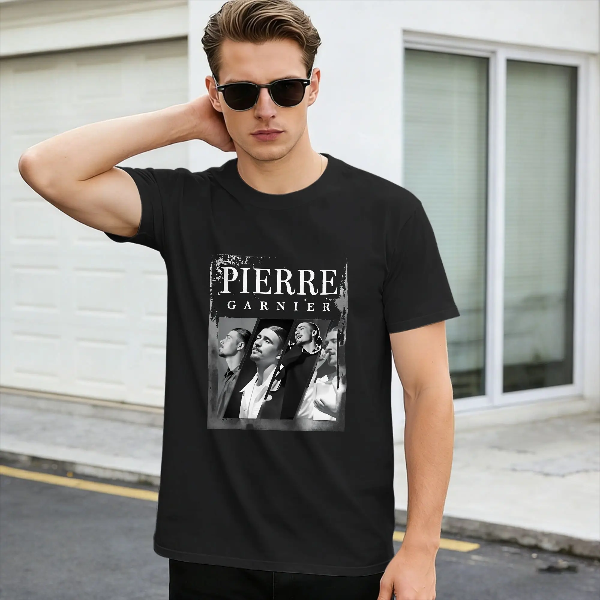 Camisetas Pierre Garnier Chaque Seconde Tour para Hombre, Camisetas de Algodón 100%, Ropa de Calle de Verano, Camiseta Informal de Manga Corta
