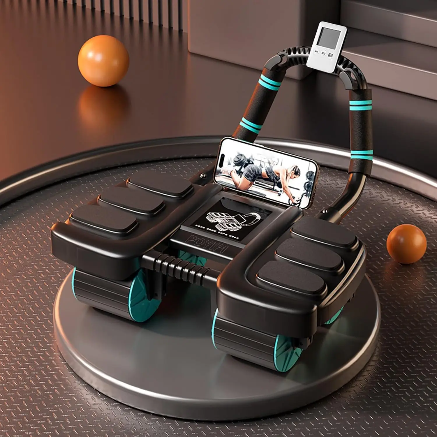 

Усовершенствованный ролик для пресса 2025 года с опорой для локтей - тренажер для тренировки мышц кора с автоматическим отскоком для домашнего спортзала