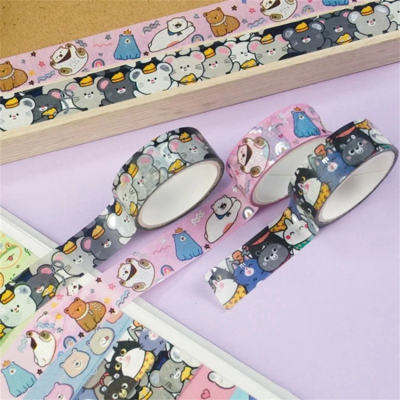 60pcs/lot Kawaii Cat Dog Rabbit Animal Tape Creative Scrapbooking Diary Adhesive Masking Tape Stationery Gift